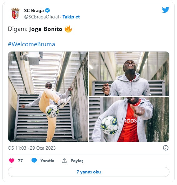 Fenerbahçe Bruma'yı satın alma opsiyonuyla Portekiz ekibi Braga'ya kiraladı...
